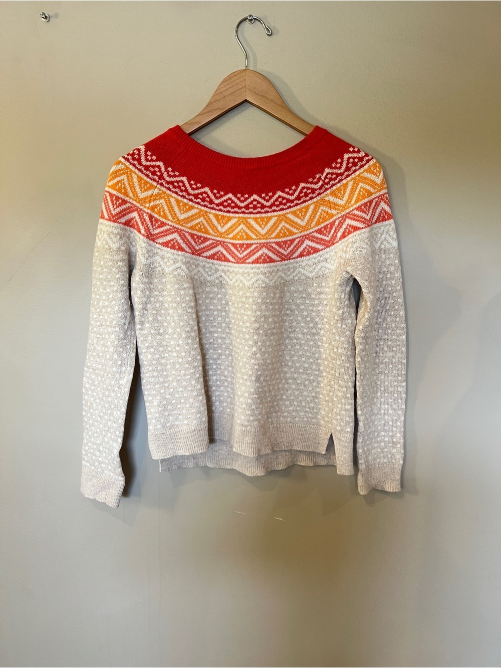 GAP Designed & Crafted Fair Isle Sweater Women’s Small Cozy Nordic Pullover - Picture 3 of 5
